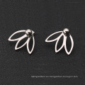 Pendientes de acero inoxidable Simple Girl Bar Stud Leaf